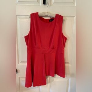 Eloquii Peplum Asymmetrical Sleeveless Top